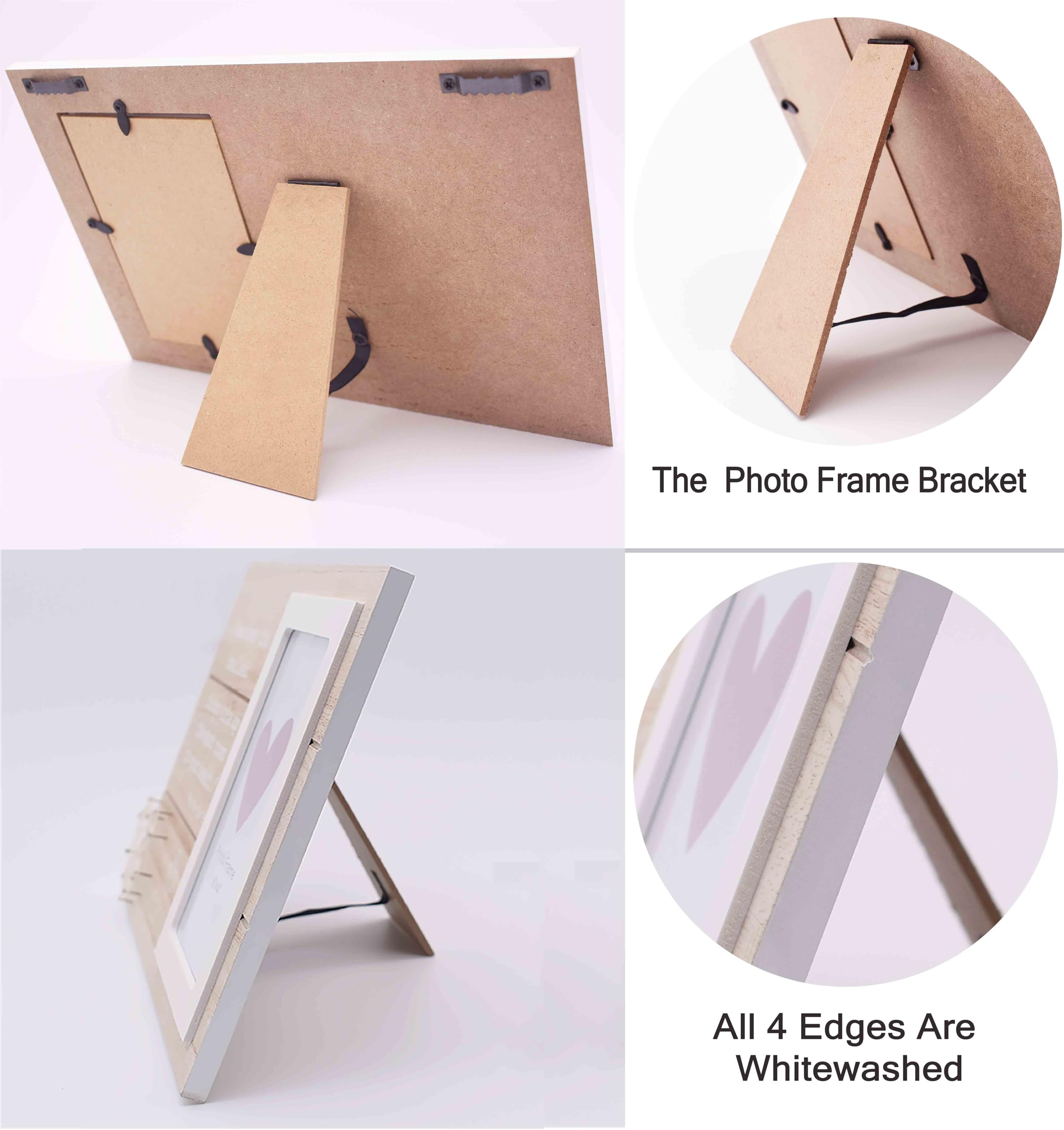 NZY Picture Frame, 11.8x7.9 inches, Rustic Wood, Tabletop, 4x6 inch Photo, Women, The Only Thing Crazier Than Us